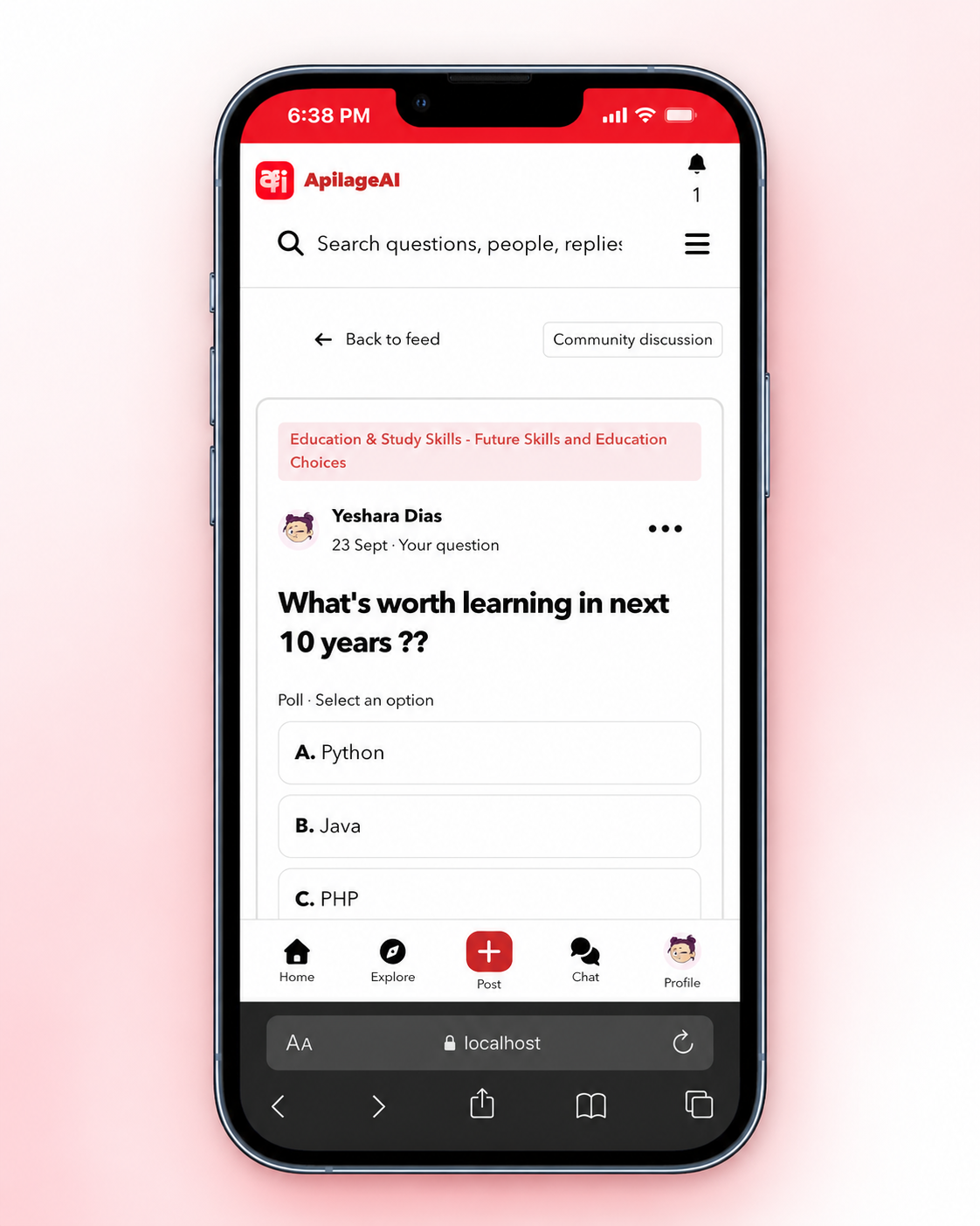 ApilageAI Community Feed and Q&A